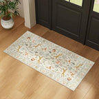 DUKINO 2x5 Rug for Hallway, Washable Animal Runner Rug Non Slip, Beige - Image 3