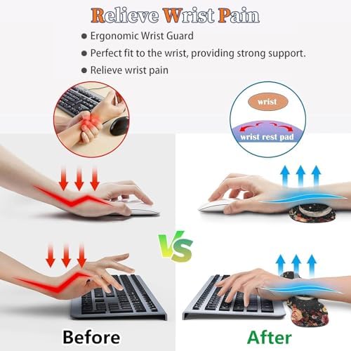 Desk Mat and Mouse Pad Set,Keyboard Mat with Wrist Support - Image 3