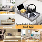 Nnewvante Couch Table Between Cushion Seat Bamboo,Gray - Image 4