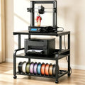 Homieasy 3D Printer Stand with Power Outlet, 23.6" x 23.6", Black by Homieasy