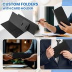 Henoyso 50 Pcs 4 x 9 Inch Mini Presentation Folders 2 Pocket, Black - Image 5