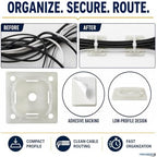 Kable Kontrol Zip Tie Mounts, 1-1/2” Natural White 2500 Pcs Adhesive Backed - Image 6