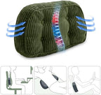 HIGOGOGO Lumbar Support Pillow for Recliner Chair/Accent Chair/Couch/Office Chair, Tufted Corduroy Back Support Cushion for Elderly, Recliner Cushions for Back Rest, Pain Relief, Reading, Dark Green - Image 3