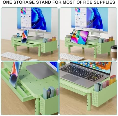 WALI Computer Monitor Stand with Storage and Pen Holder - Image 3