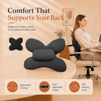 Lumbar Support Pillow for Office Chair & Car, Desk Chair Back Cushion,Black - Image 2