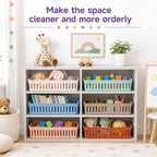 gisgfim 12 Pack Plastic Classroom Baskets for School Supplies, Boho - Image 4
