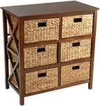 eHemco 3 Tier X-Side End Storage Cabinet, Walnut by eHemco
