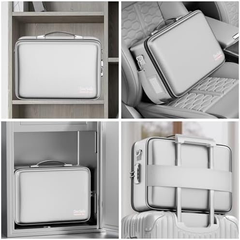 DocSafe Fireproof Document Box Hard Case with Lock ＆ Accordion File Folder - Image 6