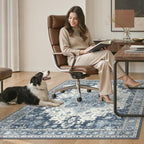 48"x72" Office Chair Mat for Hardwood Floor, Non-Slip Washable Navy - Image 7