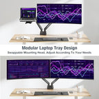 AVLT Laptop & Monitor Arm Desk Mount for 17-38" Screens - Black - Image 6