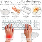 Cloud Keyboard Wrist Rest – Create-ables Qloud Cloud Wrist Rest for Computer Keyboard and Mouse, Ergonomic Memory Foam Wrist Pad with Non-Slip Base, Includes Cloud Mouse Pad – Dark Teal - Image 6