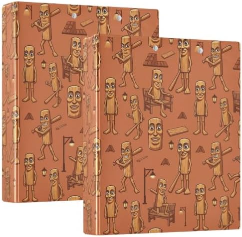 ALAZA Brainrot Tung Tung Tung Sahur (1) 3 Ring Binder 1.5 Inch Three Ring Office Binders w/clipboard & 3 Pockets, Hold 200 Sheets, 1 pc by ALAZA