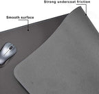CENNBIE Desk Mat Pad Blotter Protector 47.2" x 19.6", PU Leather Desk Mat Laptop Keyboard Mouse Pad with Comfortable Writing Surface Waterproof (Grey) - Image 6