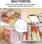 Clear Plastic Storage Bins, Pantry Organizers and Storage, Kitchen Organization and Storage Containers Bins for Organizing, Fridge, Freezer, Bathroom, Pantries, Medicine Cabinet Organizer Bin - Image 7