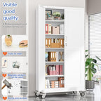 GAIOUS 79” Tall Metal Garage Storage Cabinet with Lock, Steel Tool Cabinet - Image 4