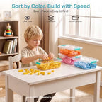Vtopmart 8 Pack 3 Qt Clear Storage Bins with Lids for Building Blocks，Craft - Image 3