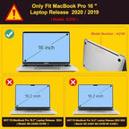 May Chen for MacBook Pro 16 inch A2141 2020 2019 Release, Screen Protector & Keyboard Cover Plastic Soft-Touch Case for MacBook Pro 16-inch with Touch Bar & Touch ID - Flowers Painting - Image 2