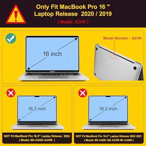 May Chen for MacBook Pro 16 inch A2141 2020 2019 Release, Screen Protector & Keyboard Cover Plastic Soft-Touch Case for MacBook Pro 16-inch with Touch Bar & Touch ID - Abstract Floral - Image 2