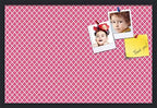 PinPix 30x20 inch Cork Bulletin Board. This Decorative Framed Pin Board Comes with Diamond Pattern in Hot Pink Design and Satin Black. Ideal for Home, Office Decor or School (PinPix-302) by PinPixBulletinBoards