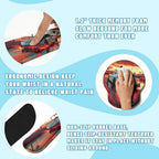 Sports Car Desk Mat Set Racing Drift Sunset Speed Mouse Pad with Wrist Rest 4in1 Desk Mat for Desktop Ergonomic Computer Desk Arm Wrist Anti-Slip Computer Ergonomic Mouse Pad Home Office Gaming - Image 3