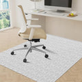 KMAT Office Chair Mat, 46x60in Heavy Duty Hardwood/Tile Floor Protector, Computer Desk Mat for Rolling Chairs, Work, Study, Office, White by KMAT