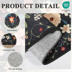 DUKINO 2x14 Runner Rug, Washable Long Kitchen Runner Rug Non Slip, Black - Image 4