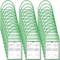 Geyee 50 Pack Job Ticket Holders Work Order Plastic Sleeves,Green by Geyee