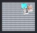 PinPix 16x14 inch Cork Bulletin Board. This Decorative Framed Pin Board Comes with Diamond Pattern in Grey and Blue Design and Satin Black. Ideal for Home, Office Decor or School (PinPix-227) by PinPixBulletinBoards