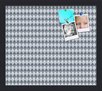 PinPix 16x14 inch Cork Bulletin Board. This Decorative Framed Pin Board Comes with Diamond Pattern in Grey and Blue Design and Satin Black. Ideal for Home, Office Decor or School (PinPix-227) by PinPixBulletinBoards