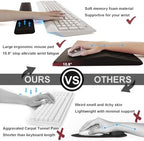 Ospelelf Keyboard Wrist Rest Ergonomic Mouse Pad with Wrist Rest, Arm Wrist Rest for Computer, Office and Gaming,Black - Image 5