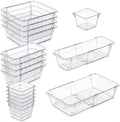 14 Pcs Adjustable Drawer Organizer, Expandable Clear Drawer Organizer by Unknown