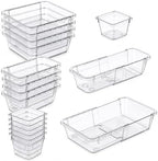 14 Pcs Adjustable Drawer Organizer, Expandable Clear Drawer Organizer by Unknown