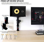 Tlingt Clamp-on Desktop Speaker Stand Pair, Height & Tilt Adjusts - Image 7
