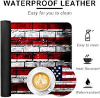 Large Keyboard Mouse Pad Set, Extended Mouse Pad+Keyboard Wrist Rest Support, Memory Foam Ergonomic Easy Typing, 4Pcs (31.5×11.8 in) Desk Pad Set for Office Home,American Flag on Brick Wall - Image 2
