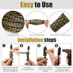 Tatuo 151 ft Braided Cable Sleeve Expandable Wire Sheathing(Gold, Black) - Image 3