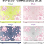 for MacBook Neo 13 inch Case 2026 (Model A3404, A18 Pro) Precision Fit & Scratch Unique Design Hard Shell, Keyboard Cover, Trackpad Protector, 2 OTG Adapter, for Women Cute, Pink Peony - Image 4