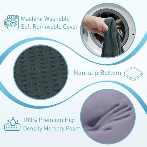 BlissTrends Extra Thick Seat Cushion for Office Chair & Car Seat, DarkGreen - Image 3