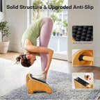 HUANUO Bamboo Under Desk Footrest with 4 Heights and Massage Texture - Image 6