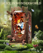 Rolife DIY Book Nook Kits Fall into Wonder, Fairy Tale Bookend Wooden 3D Puzzles for Bookshelf Decor, DIY Miniature House Building Kit for Adults, DIY Crafts/Surprised Gifts for Teens & Book Lovers - Image 2