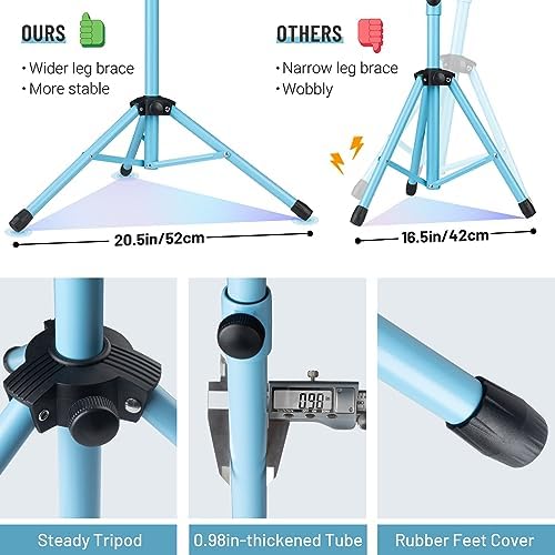 CAHAYA Sheet Music Stand Dual-use Converts to Desktop Stand Adjustable Blue - Image 4