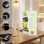 xydstay 8.5 x 11 Acrylic Sign Holder 6 pack, Clear Table Display Stand - Image 2