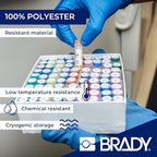 Brady FreezerBondz™ Polyester Pre-Sized Labels for Label Printer BMP51/BMP53/M511-180 Self Adhesive Printer Labels - Black on White (44,45 mm (W) x 25,40 mm (H)) - M5-125-492 - Image 3