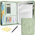 Leathario Portfolio Binder, Padfolio Organizer, 3 Ring Binder with Zipper by Leathario