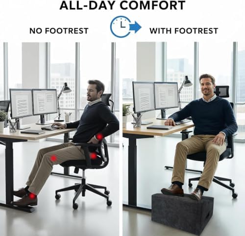 Under Desk Foot Rest, Adjustable Height Foot Stool for Office - Image 4