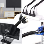Cable Management Sleeve, Split Design, 25FT - 1.25 Inch, Black - Image 5