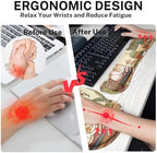 Arttown Keyboard Mouse Pad Set, 4 in 1 Desk Mat Set Kawaii Mushroom - Image 4