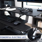 VIVO Black 36 inch Desk Riser with Dual Monitor Mount, DESK-KIT-VE36B2 - Image 4
