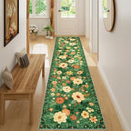 DUKINO 2x8 Runner Rug, Washable Runner Rug for Kitchen Non Slip, Dark Green by DUKINO