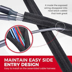 Automotive Mesh Woven Wire Sheathing Split Wire Loom 1"-22ft - Image 2