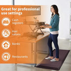 UKISS 9/10"" Extra Thick Cushioned Anti Fatigue Kitchen Mat, Waterproof High Density Foam Standing Desk Mat, Non-Slip Ergonomic Comfort Mat for Kitchen, Office,Workstation Black (Brown, 20" X 39") - Image 7
